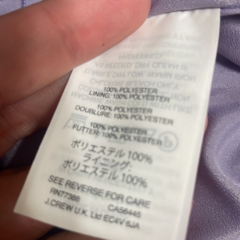 NWOT J. Crew | Elastic Waist Lilac Skirt - Picture 9 of 9